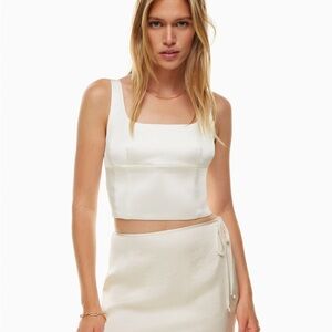 Aritzia Shine Satin Bustier in Size XS